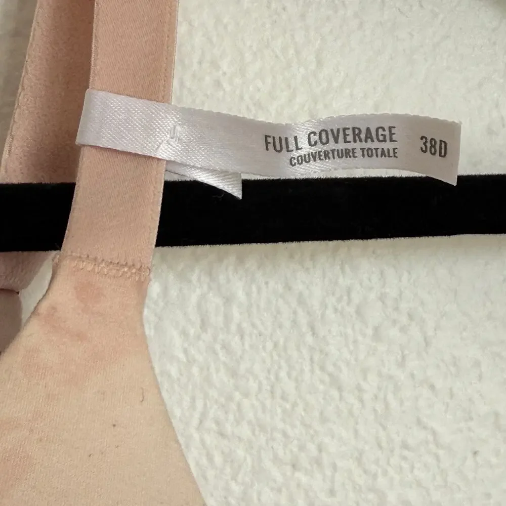 NWT AERIE Sunnie‎ Full Coverage Lightly Lined Blossom Lace Bra Marled Pale Pink